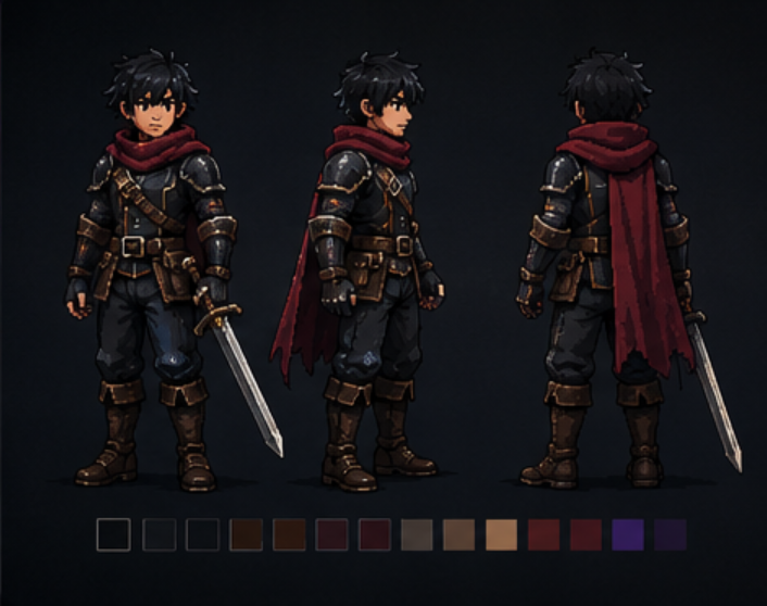 Concept art personaje principal - Project Forge